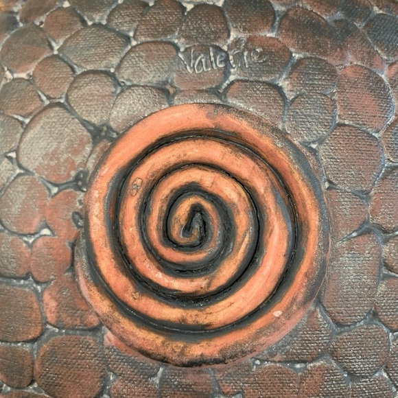 Valerie red pebble style square ceramic tray dish @ 6”. - Picture 2 of 5
